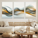 Abstract Wave Canvas Wall Art – Fluid Contemporary Elegance