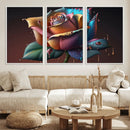 Abstract Rose Wall Art Canvas Print