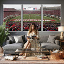 Wisconsin Badgers Team Print Canvas - Madison Camp Randall