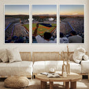 Dodger Stadium Sunset Game Triple Canvas Wall Art - Los