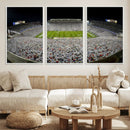 Beaver Stadium Night Game Triple Canvas Wall Art - Penn