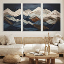 Mountain Wall Art – Modern Geometric Landscape Canvas Print,