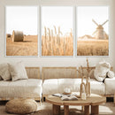 Vintage Farmhouse Triptych Wall Art – Giclée Canvas