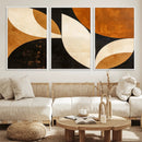 Geometric Abstract Wall Art Canvas Print, Mid Century Modern