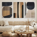 Abstract Minimalist Canvas Wall Art - Neutral Geometric