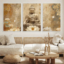 Buddha Wall Art Canvas Print, Buddha Meditation Room Decor,