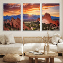 Rocky Mountains Sunset Wall Art Canvas Print – Ready to