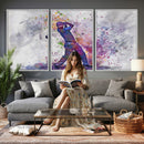 Watercolor Golf Swing Wall Art Canvas Print | Vibrant