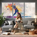 Watercolor Golf Swing Wall Art Canvas Print | Vibrant