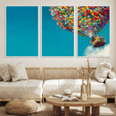 Carl Fredricksen, Up Movie Wall Art, Colorful Balloon House