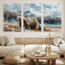 Bear and Baby Bear Wall Art Canvas Print