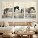 Vintage Horses Wall Art Canvas Print