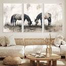 Chines Ink Style Vintage Horses Wall Art Canvas Print for by MyGreatCanvas | Canvas Wall Art Prints | Photo Prints & Wall Decor