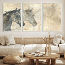 Abstract Horse Canvas Print | Modern Farmhouse Wall Art |