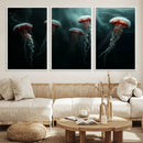 Abstract Jellyfish Wall Art Canvas Print