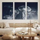 Jellyfish Wall Art Canvas Print, Modern Abstract Jellyfish