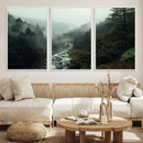 Misty Forest Wall Art | Ready to Hang and Framed | Tranquil