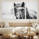 Western Wall Art | Black and White Winter Horse Wall Art | by MyGreatCanvas | Canvas Wall Art Prints | Photo Prints & Wall Decor