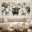Texas Longhorn Wall Art Canvas Print – Herd Abstract Cow by MyGreatCanvas | Canvas Wall Art Prints | Photo Prints & Wall Decor