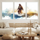 Watercolor Jesus Walking Wall Art Print, Jesus Water Canvas by MyGreatCanvas | Canvas Wall Art Prints | Photo Prints & Wall Decor