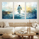 Watercolor Jesus Walking on Water Canvas Print, Christian by MyGreatCanvas | Canvas Wall Art Prints | Photo Prints & Wall Decor