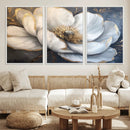 White Magnolia Flower Wall Art Canvas Print | Abstract