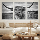 Scottish Highland Cow Canvas Wall Art Farmhouse Decor, by MyGreatCanvas | Canvas Wall Art Prints | Photo Prints & Wall Decor