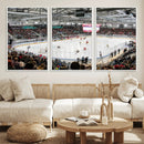 Lausanne Arena Ice Hockey Stadium Wall Art Canvas Print,