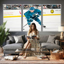 San Jose Sharks Ice Hockey Player Wall Art Canvas Print