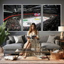 Vaudoise Lausanne Ice Hockey Arena Stadium Wall Art Canvas,