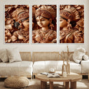 Indian Woman Statue Wall Art Canvas Print
