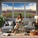 Framed Houston Cougars Football Team Print - Houston TDECU