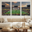 University of Michigan Wolverines Print Canvas, Football