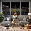 Framed Texas Tech Red Raiders Stadium Canvas, Texas Tech Red