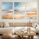 Abstract Landscape Wall Art Canvas Print - Warm Tones of