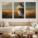 Jesus Shepherd Wall Art | Ready to Hang Triptych Canvas of