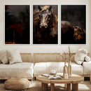 Abstract Black Horse Canvas Print for Farmhouse Wall Art | by MyGreatCanvas | Canvas Wall Art Prints | Photo Prints & Wall Decor