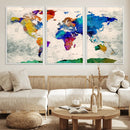 World Map Canvas Print – Framed Travel Map Wall Art for by MyGreatCanvas | Canvas Wall Art Prints | Photo Prints & Wall Decor