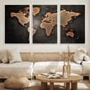 World Map Canvas Print – Framed Travel Map Wall Art for