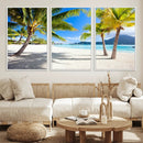 Blue Beach and Sea Wall Art Canvas Print by MyGreatCanvas | Canvas Wall Art Prints | Photo Prints & Wall Decor