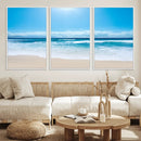 Wall Art Canvas Print Shiny Blue Sea and Beach by MyGreatCanvas | Canvas Wall Art Prints | Photo Prints & Wall Decor