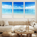 Beach Scene Canvas Wall Art Print – Tranquil Ocean Horizon by MyGreatCanvas | Canvas Wall Art Prints | Photo Prints & Wall Decor