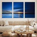 Blue Sunset Ocean Canvas Wall Art Print – Serene Coastal by MyGreatCanvas | Canvas Wall Art Prints | Photo Prints & Wall Decor