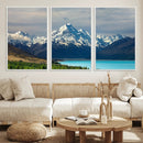 Mount Cook and Lake Pukaki Canvas Wall Art Print – Majestic by MyGreatCanvas | Canvas Wall Art Prints | Photo Prints & Wall Decor