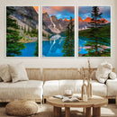 Canadian Rockies Moraine Lake Wall Art Canvas Print, Pine