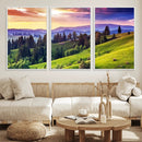 Green Hills and Sunset Wall Art Print - Scenic Landscape by MyGreatCanvas | Canvas Wall Art Prints | Photo Prints & Wall Decor