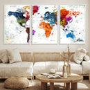 World Map Canvas Print – Framed Travel Map Wall Art for by MyGreatCanvas | Canvas Wall Art Prints | Photo Prints & Wall Decor