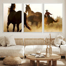Horses and Cowboys Wall Art Canvas Print by MyGreatCanvas | Canvas Wall Art Prints | Photo Prints & Wall Decor