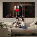 Red Wine and Bottle Canvas Print by MyGreatCanvas | Canvas Wall Art Prints | Photo Prints & Wall Decor