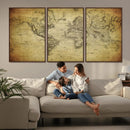 Push Pin World Map Canvas Print – Travel Tracker Wall Art by MyGreatCanvas | Canvas Wall Art Prints | Photo Prints & Wall Decor
